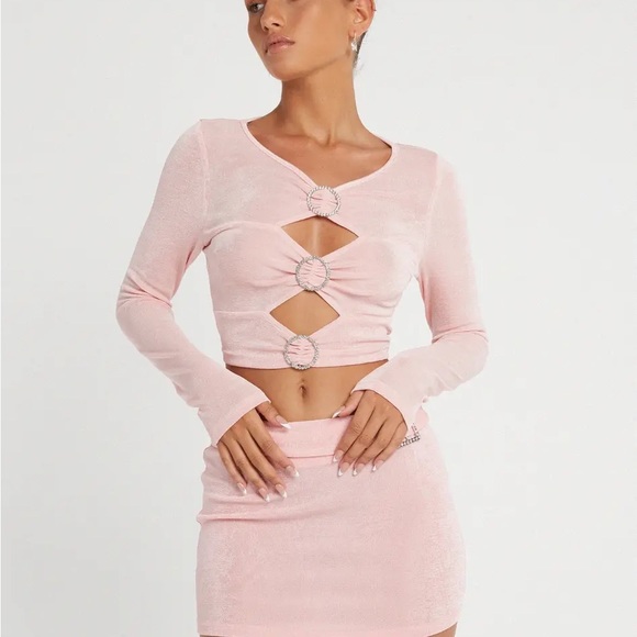 Motel Rocks Pink Ruti Top Long Sleeve - Picture 1 of 5